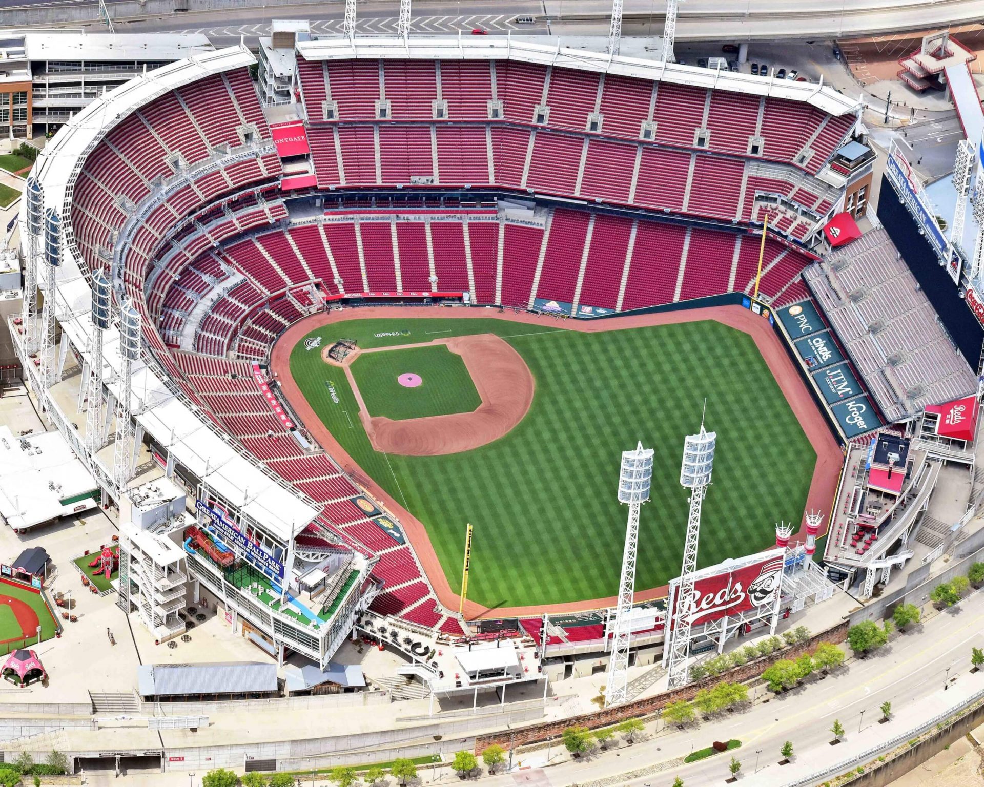 Great American Ballpark home of the Cincinnati Reds filled with
